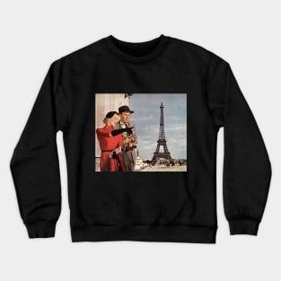 Vintage Paris Eiffel Tower Scene Crewneck Sweatshirt